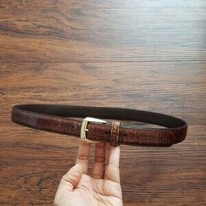 Vintage Christian Dior Brown Leather Bohemian Dressy Casual Girly Statement Belt